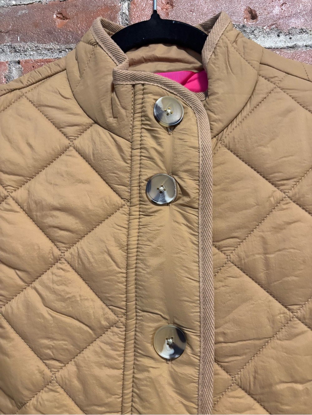 Quilted Belted Vest in Camel - Picture 4 of 7